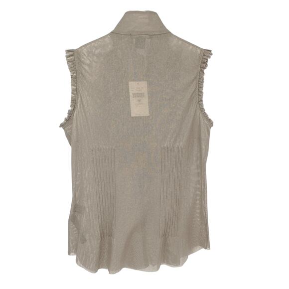 RALPH LAUREN BLACK LABEL Ruffle Blouse M - Picture 2 of 12